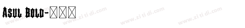 Asul Bold字体转换